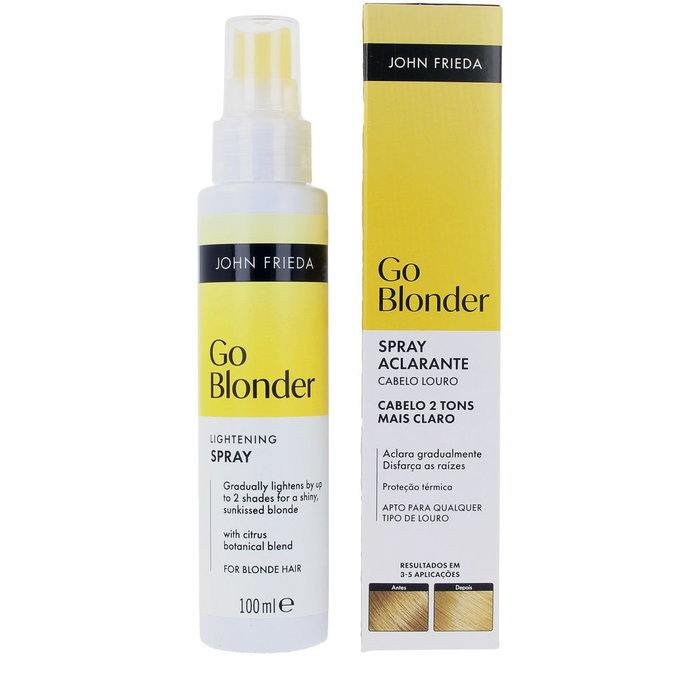 John Frieda Go Blonder - Spray Éclaircissant Capillaire pour Cheveux Blonds - Illumine jusqu'à 2 Tons - Avec Extraits de Citron - 100 ml