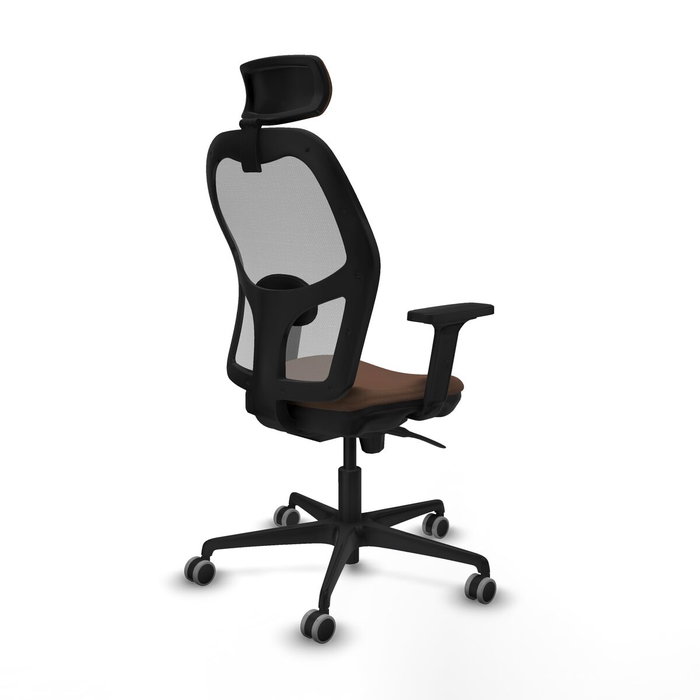 Piqueras y Crespo 2D036G2 Chaise de Bureau avec Appui-tête Gris Brun foncé