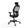 Piqueras y Crespo 2D036G2 Chaise de Bureau avec Appui-tête Gris Brun foncé