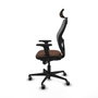 Piqueras y Crespo 2D036G2 Chaise de Bureau avec Appui-tête Gris Brun foncé