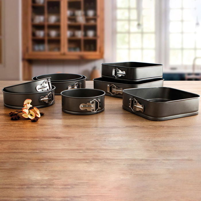 Molde Redondo Desmontable Acero Pintado Sweet Grey Quid 20 cm (12 Unidades)