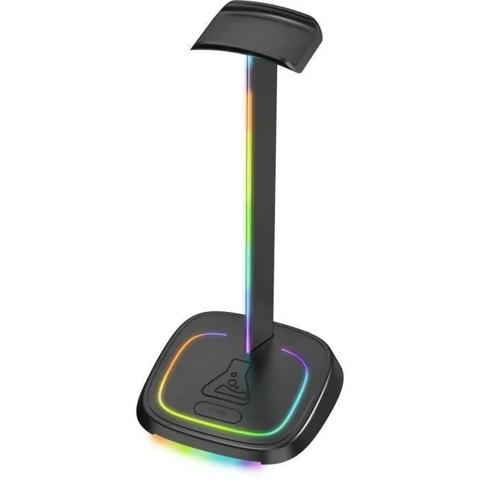 The G-Lab K-STAND-NEON RGB Support pour Casque Gamer avec Éclairage RGB - Compatible Filaires et Sans Fil - Noir