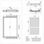 Emuca Kit 2 plateaus auxiliaires, 1 panier et rack ajustable Quartz pour armoires, glissières extension totale et à fermeture douce, Module 80cm, Finition Titane
