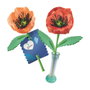 Clementoni Crée tes fleurs - Coquelicot - Coffret de 2 fleurs à assembler et personnaliser