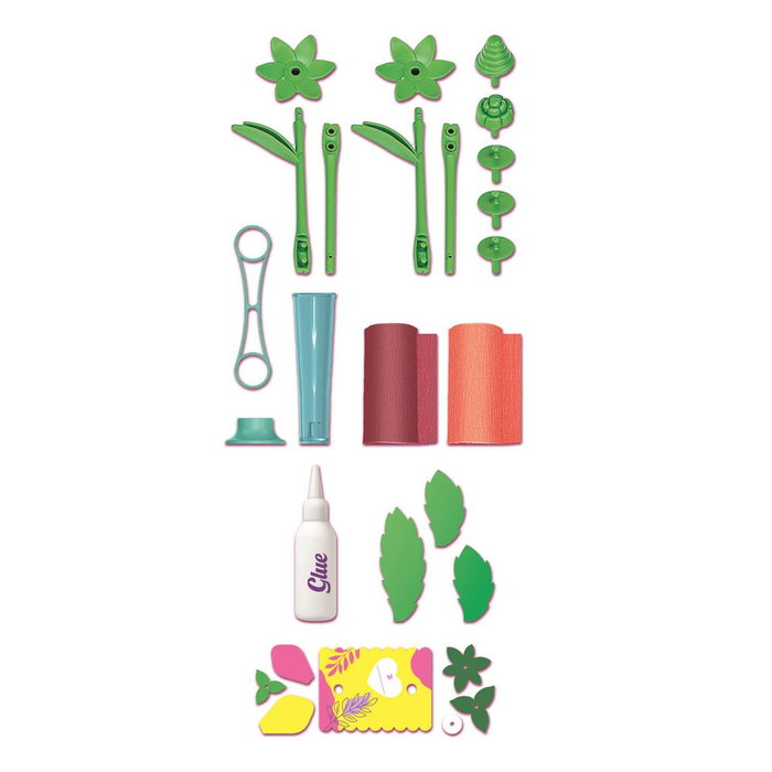 Clementoni Crée tes fleurs - Coquelicot - Coffret de 2 fleurs à assembler et personnaliser