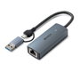 LINDY Convertisseur USB 3.2 vers Ethernet 5G Gris 15 cm