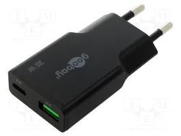 GOOBAY Chargeur USB GaN 25W Noir