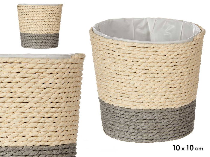 Ibergarden Macetero Cuerda 10x10 cm Gris Naturel Corde Plastique (Set de 24) Ibergarden Macetero Cuerda 10x10 cm Gris Naturel Corde Plastique (Set de 24)