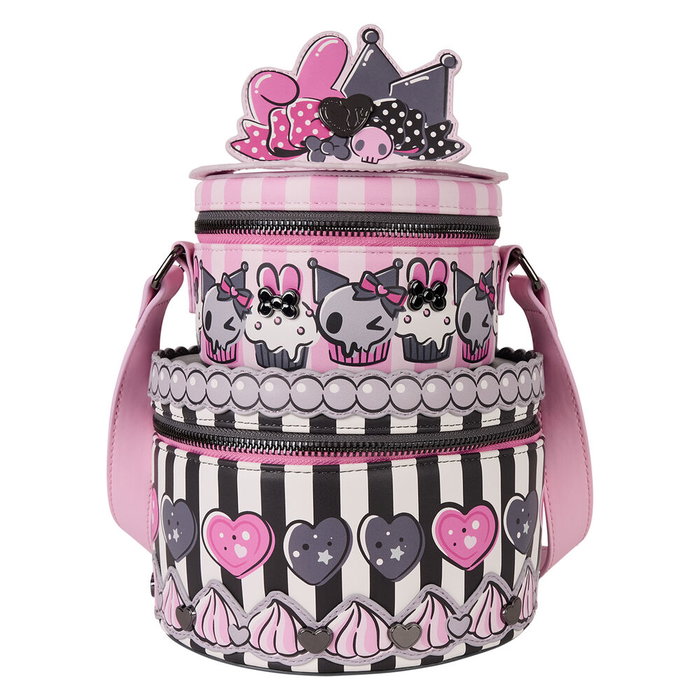 LOUNGEFLY Sac bandoulière My Melody and Kuromi Sanrio - Mini sac à dos - 17,78 x 13,46 x 19,05 cm LOUNGEFLY Sac bandoulière My Melody and Kuromi Sanrio - Mini sac à dos - 17,78 x 13,46 x 19,05 cm