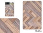 Kinvara Tapis de cuisine effet bois 40x60 cm Tissu polyester et TPE (Set de 24)