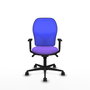 Piqueras y Crespo Chaise de Bureau Jorquera Lila et Bleu