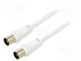 GOOBAY Câble concentrique d'antenne 5m, 75Ω, blanc
