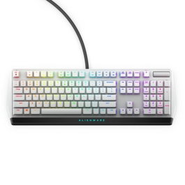 Dell Alienware AW510K Clavier Gaming Mécanique USB QWERTY Blanc - Interrupteur Cherry MX Low Profile Red - Rétroéclairage RGB