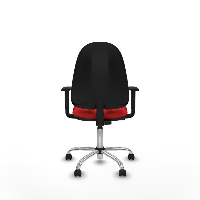 PIQUERAS Y CRESPO Chaise de bureau Algarra, similicuir rouge, mécanisme de contact permanent
