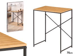 GIFTDECOR Mesa Consola Negra Negro-Bambu