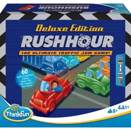 Ravensburger - Rush Hour Deluxe - Jeu de logique Think Fun avec 60 défis, 5 niveaux, voitures métallisées - À partir de 8 ans