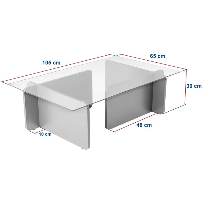 Table basse FLAVIO Venezia Walnut rectangulaire