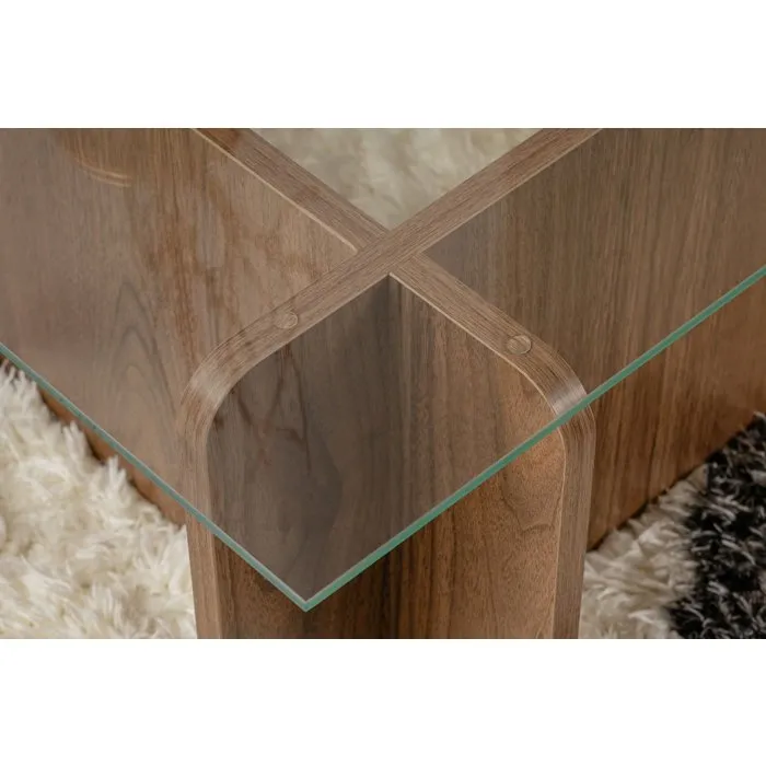 Table basse FLAVIO Venezia Walnut rectangulaire