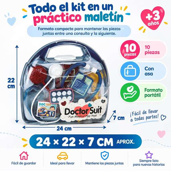 JugaToys Mallette de docteur avec 10 accessoires