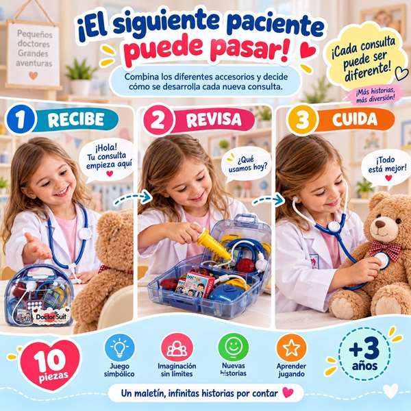 JugaToys Mallette de docteur avec 10 accessoires