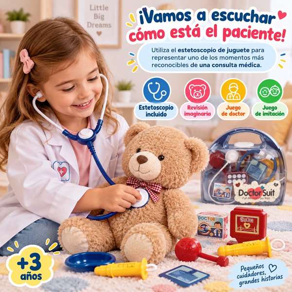 JugaToys Mallette de docteur avec 10 accessoires