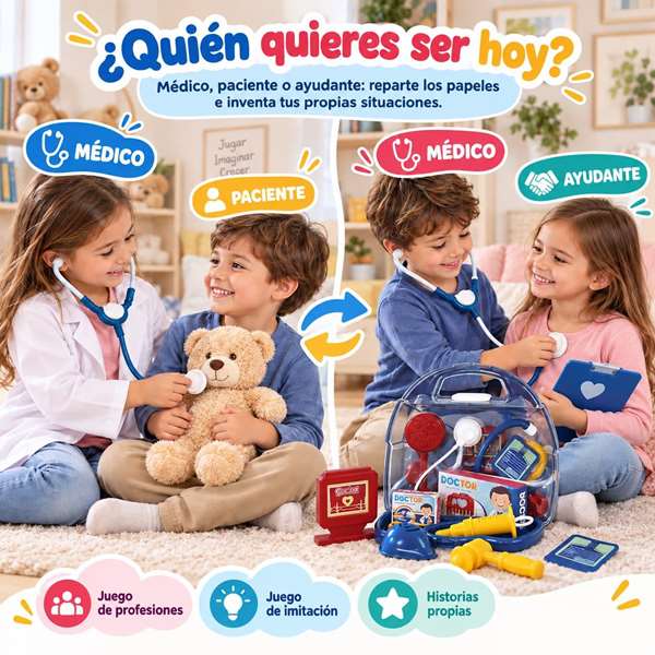 JugaToys Mallette de docteur avec 10 accessoires