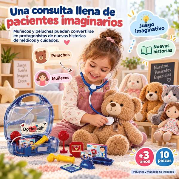 JugaToys Mallette de docteur avec 10 accessoires