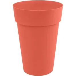 Brosserie Cardot EDA - Pot de fleurs Rond haut Toscane Ø 46 x H 65 cm Orange Terre Battue Intérieur Extérieur