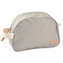 Beaba - Trousse de toilette bébé en canvas gris perle avec anse et poches intérieures