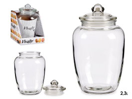 VIVALTO Lot de 8 bocaux en verre hermétiques de 2,3L