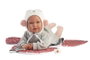 Llorens Muñeca Mimi Llorona Portabebe Espacial, Poupée parlante espagnole en tissu 42 cm avec mécanisme sonore et porte-bébé, pour enfants dès 3 ans