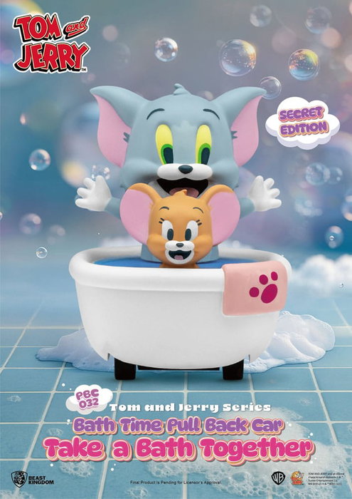Tom & Jerry Pull Back Car Series pack 6 voitures à friction Bath Time Blind Box