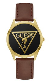 Guess W1144L2 avec boîtier doré et bracelet marron