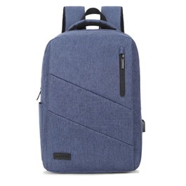 Subblim Mochila City Backpack 15.6 Pouces Sac à Dos Ordinateur Portable avec Port USB Bleu