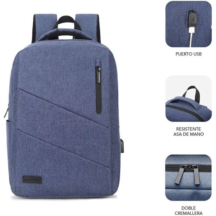 Sacoche pour Portable Subblim SUB-BP-2BL2001 Bleu