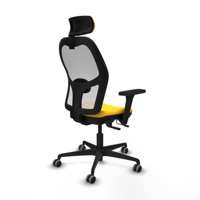 Piqueras y Crespo Chaise de Bureau Jorquera Jaune et Blanc