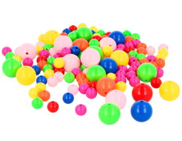 Innspiro Lot de perles rondes en plastique multicolores 500g