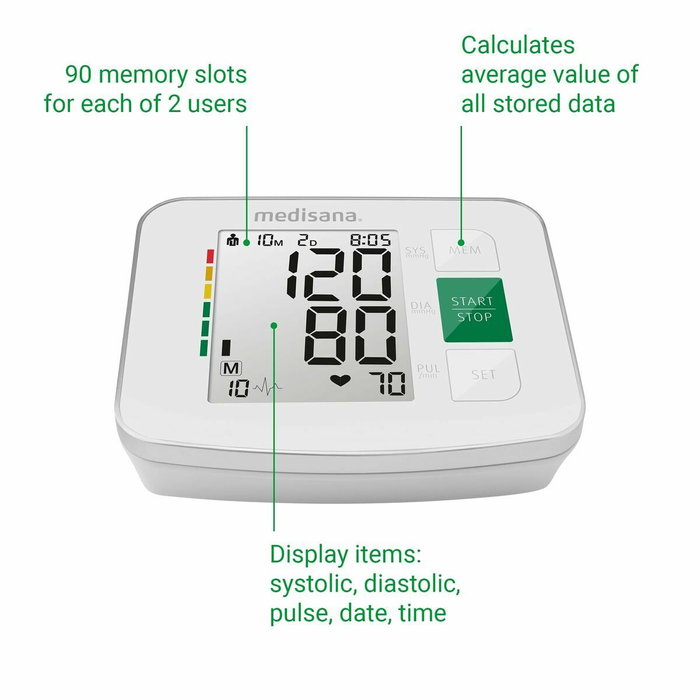 Medisana Tensiomètre de bras BU 512 Blanc
