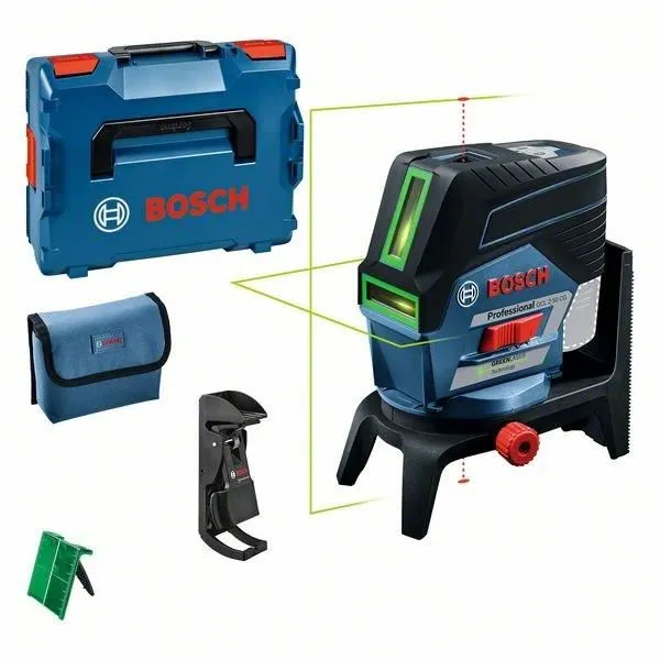 Bosch Professional Laser de nivellement GCL 2-50 CG, Laser vert, Lignes horizontale et verticale, Portée 50 mètres - Réf. 0601066H03 Bosch Professional Laser de nivellement GCL 2-50 CG, Laser vert, Lignes horizontale et verticale, Portée 50 mètres - Réf. 0601066H03