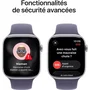 Apple Watch Series 11 GPS - Boîtier Aluminium Argent 46mm - Bracelet Sport Violet Brume M/L