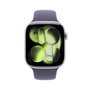 Apple Watch Series 11 GPS - 46mm - Boîtier Silver Aluminium - Bracelet Purple Fog Sport Band - M/L