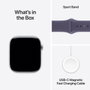 Apple Watch Series 11 GPS - 46mm - Boîtier Silver Aluminium - Bracelet Purple Fog Sport Band - M/L