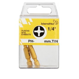Wiha TI 3-50 - Blister de 2 pointes PH-3 pour tournevis, qualité professionnelle