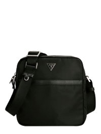 Guess Certosa Sac Bandoulière en Polyuréthane Texturé Noir pour Homme 22 x 5 x 23.5 cm