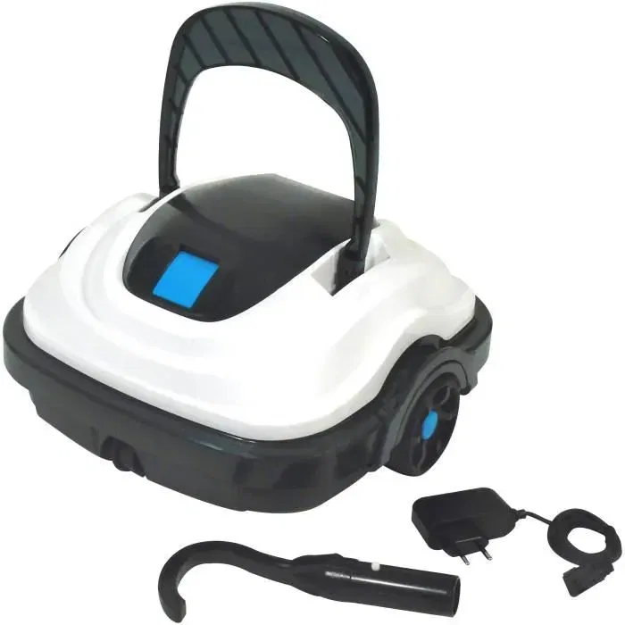 Ubbink Robotclean Accu XS - Robot nettoyeur de piscine sur batterie - Pour fond jusqu'à 15 m² - Filtration 180µ - Liner, coque, carrelage