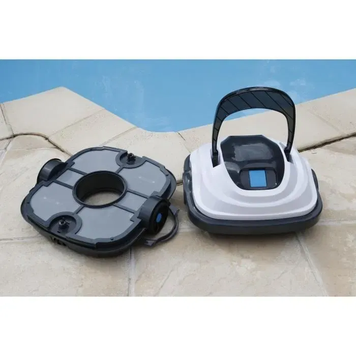 Ubbink Robotclean Accu XS - Robot nettoyeur de piscine sur batterie - Pour fond jusqu'à 15 m² - Filtration 180µ - Liner, coque, carrelage