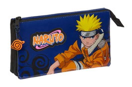 Safta Portatodo Triple Naruto Ninja 22 x 12 x 3 cm, Coffret de Rangement, Recommandé à Partir de 3 Ans