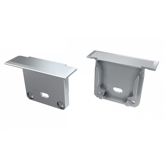 Bouchon final pour profilé type inDILEDA - Aluminium - Blanc - Avec trou