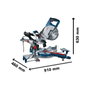 Bosch Professional GCM 8 SJL - Scie à onglets radiale 216 mm 1600 W