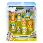 Moose - Pack de 8 Figurines Bluey - Collection Famille et Amis - Produit en Espagnol